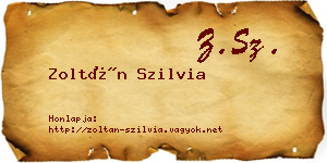 Zoltán Szilvia névjegykártya