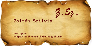 Zoltán Szilvia névjegykártya